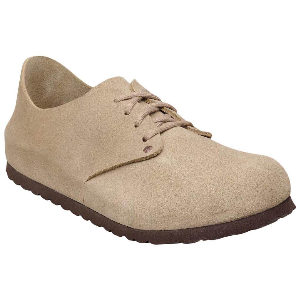 Birkenstock Повседневная кожаная обувь унисекс низкая верха цвет тауп 1031746
