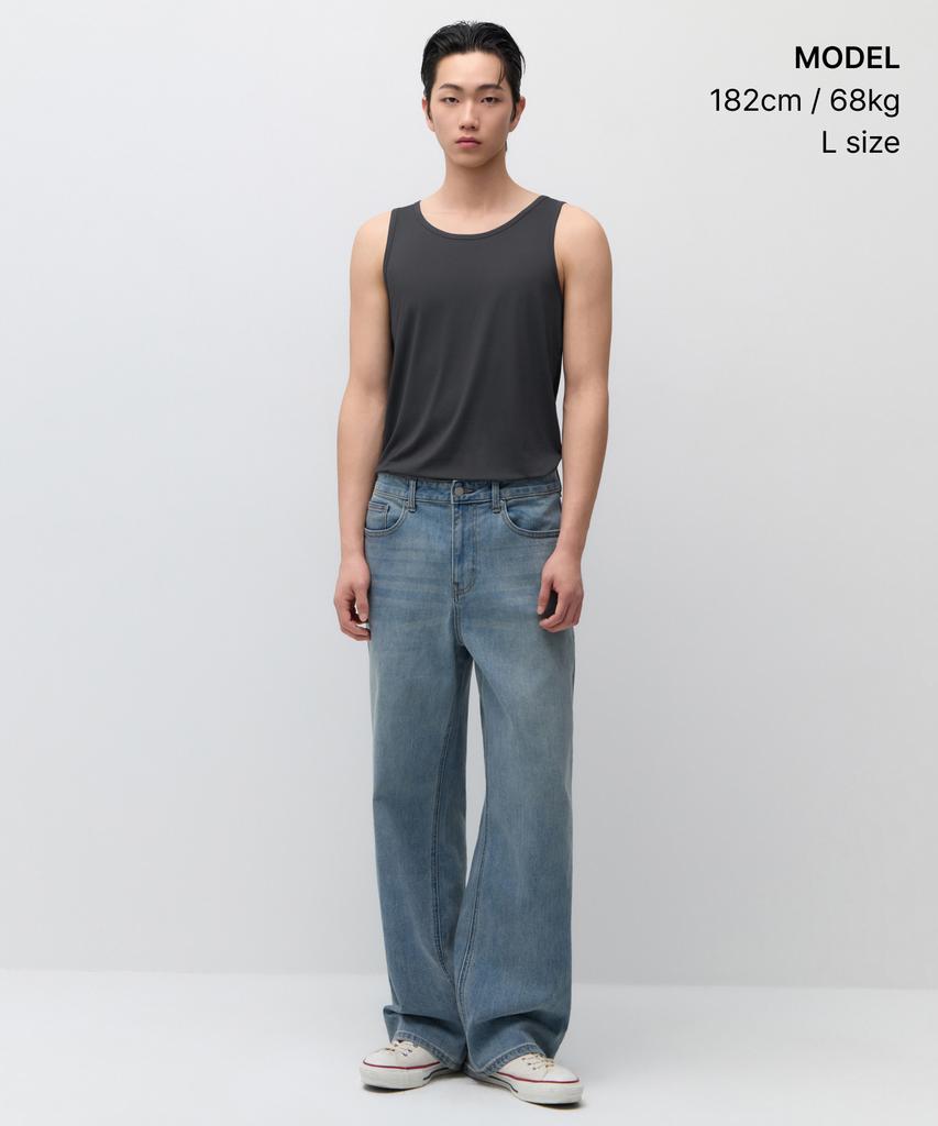 MUSINSA STANDARD [Cooltandard] Sleeveless Undershirt [Dark Gray]
