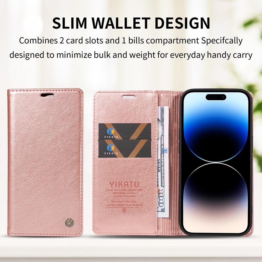 Premium Leather Strong Magnetic Phone Case for Redmi Note 14 13 12 11 10 9 Pro Redmi 14C 13 13C Redmi 12 10 Kickstand Wallet Case with Card Slots
