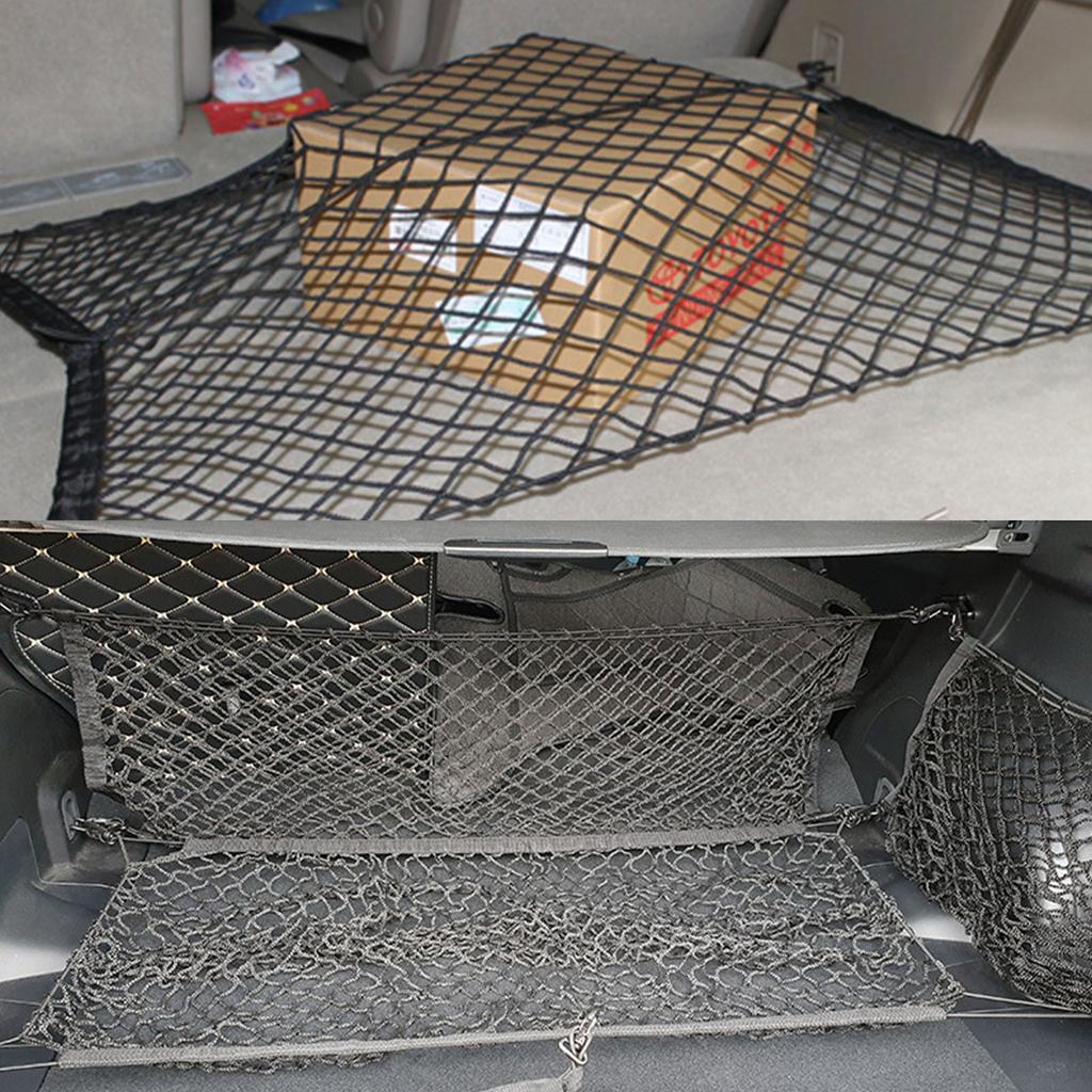 Универсальная грузовая сетка для грузовика, эластичная сетка-органайзер для автомобиля с крючками, сверхпрочная сетка для багажа, аксессуары для интерьера автомобиля, 110x60 см
