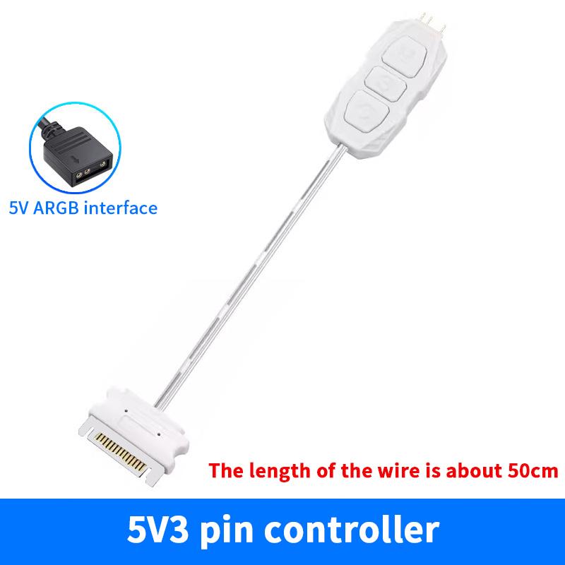 ARGB контроллер 5V 3Pin интерфейс SATA удлинительный кабель контроллер подсветки адаптер для ПК вентилятор кулер для процессора вентилятор светодиодная лента радиатор