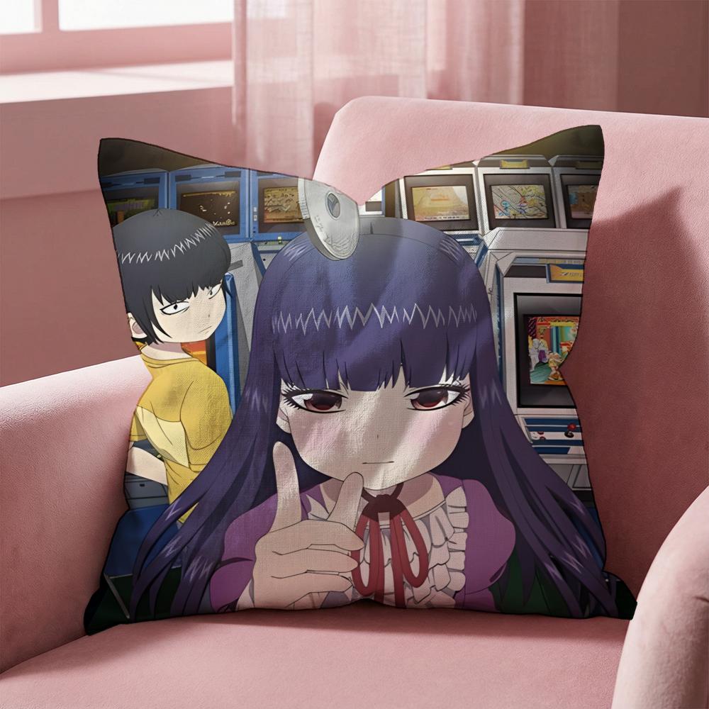 Милая Наволочка для Подушки H-Hi S-Score Girl, Многоцелевая Наволочка для Дома и Автомобиля - Двусторонняя, Мягкая и Прочная для Повседневного Использования