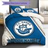 Custom Name FC Hansa Rostock2 Pattern Bedding Quilt Set  Home Decoration  Gift (1 * duvet cover + 2 * pillowcase  without core)