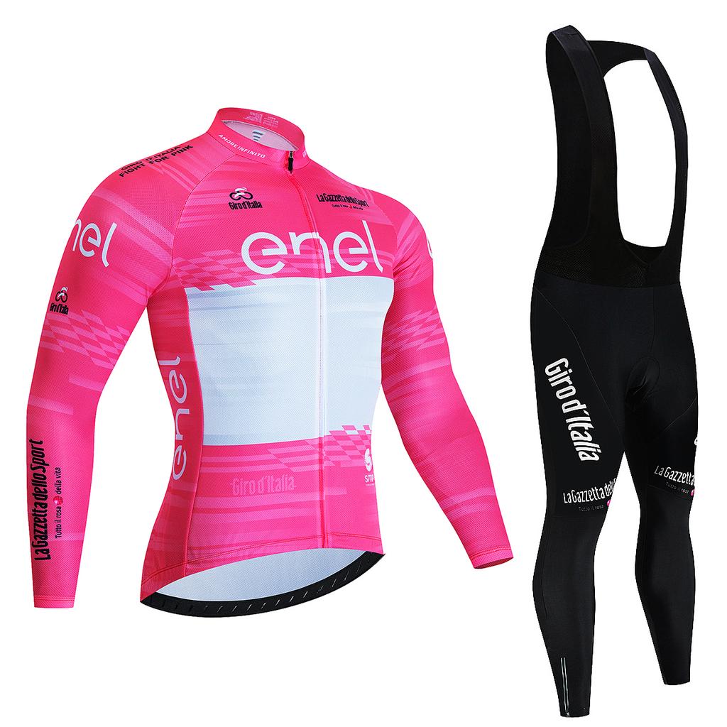 2025 Team Tour De Italia Giro Cycling Jersey Set Mens Clothing Suit Long Sleeve MTB Bike Road Pants Bicycle Bib Ropa Ciclismo