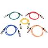 5PCS HiFi Audio Balanced Shielded XLR XLR Male to Female Color Coded Mic Patch Cord  for Mic Mixer