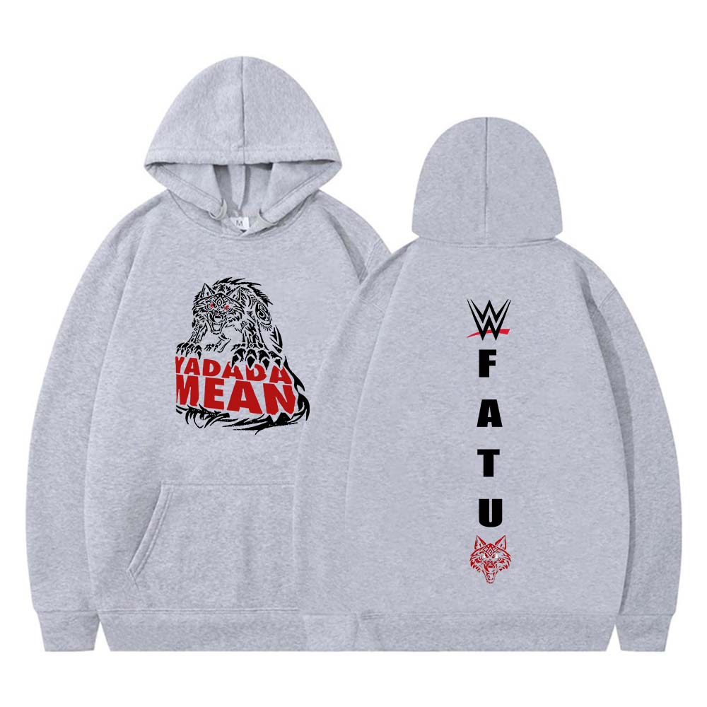 Худи Jacob Fatu Tribal Wolf Yadada Mean Худи Jacob Fatu Мужские Женские С Длинным Рукавом Уличная Одежда Хип-Хоп Толстовка Одежда Y2K