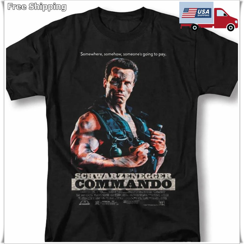 Commando Arnold Schwarzenegger 80s Action Movie, Vtg Retro Graphic Tee Unisex