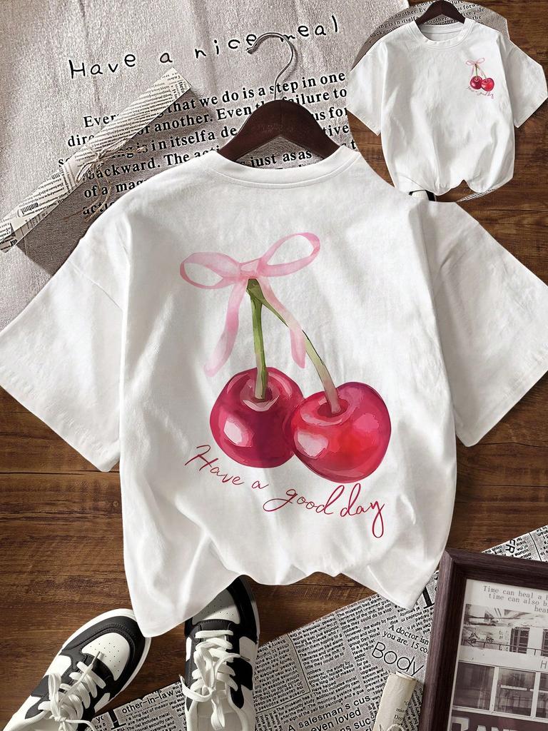 Unisexs Loose Fit Round Neck Short Sleeve Letter Graphic Tshirt
