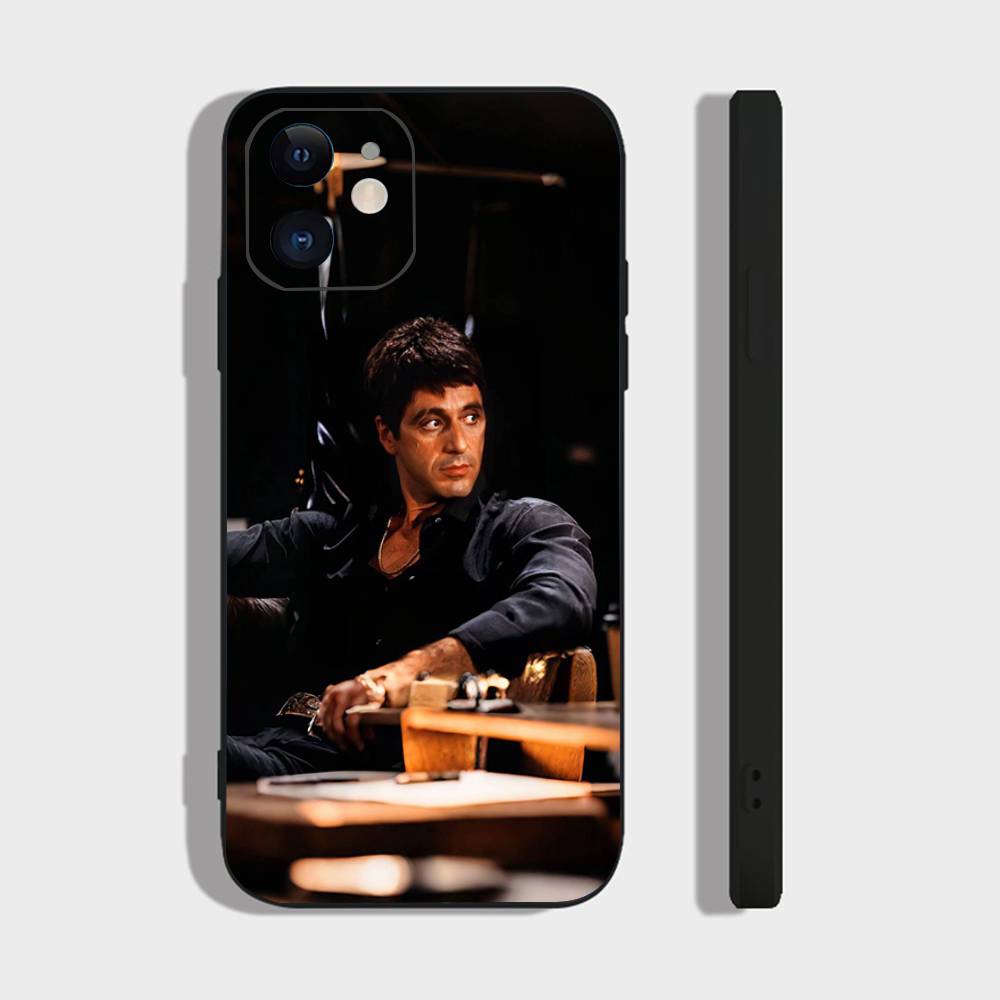 Классический чехол для телефона Tony из фильма «Лицо со шрамом» для IPhone 17 Air 16 15 14 13 Pro Max 11 12 Черный силиконовый чехол