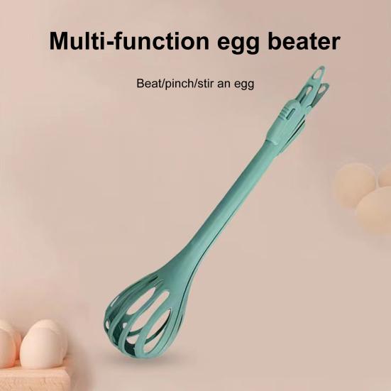 Венчик для взбивания яиц Food Clip 3-в-1 Многофункциональные кухонные щипцы для смешивания и приготовления на гриле Эргономичный дизайн Венчик для смешивания яиц для приготовления пищи