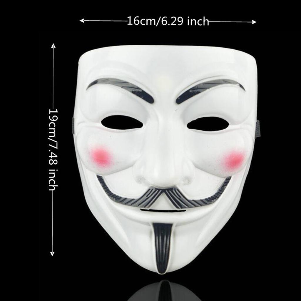 Маска хакеров V значит Вендетта Хэллоуин Маска для лица Костюм Косплей Вечеринка