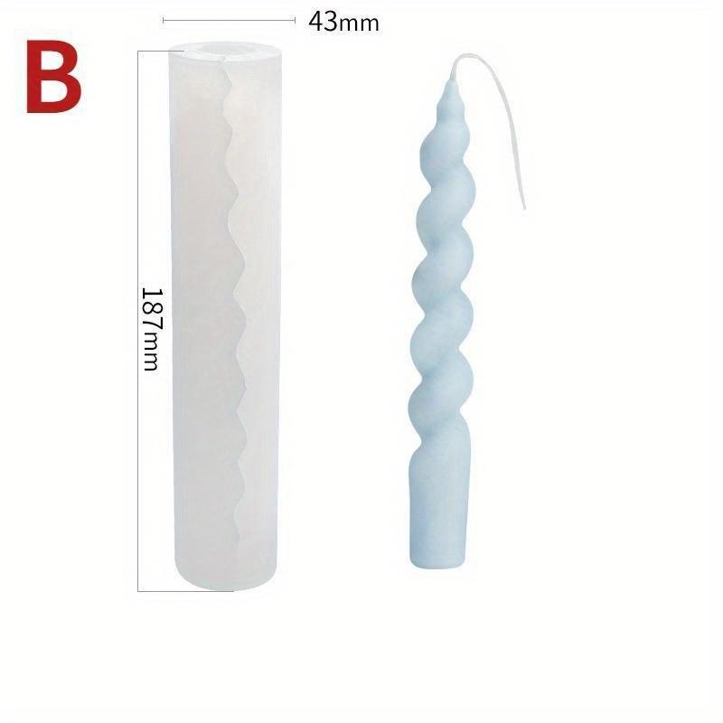 Спиральная длинная силиконовая форма для свечей, геометрическая круглая форма для изготовления свечей, декор для дома своими руками