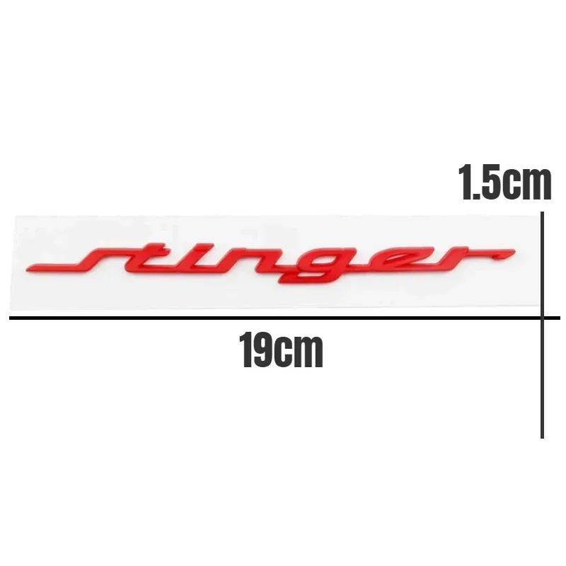 AANA1 19CM ABS for KIA Stinger Logo 2023 2016 2017 2018 2019 2020 2021 2022 Car Rear Trunk Emblem Fender Side Badge Decals Accessories