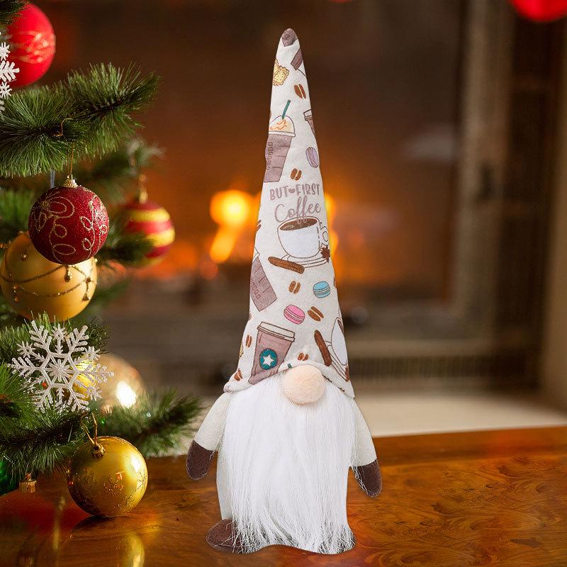 High-end Knitted Christmas Gnome Plush Ornament with Pointed Hat