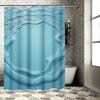 3D Занавеска для душа с водопадом Синяя Водонепроницаемая Ткань Для Ванной Комнаты Декор Индивидуальный Размер Доступен От