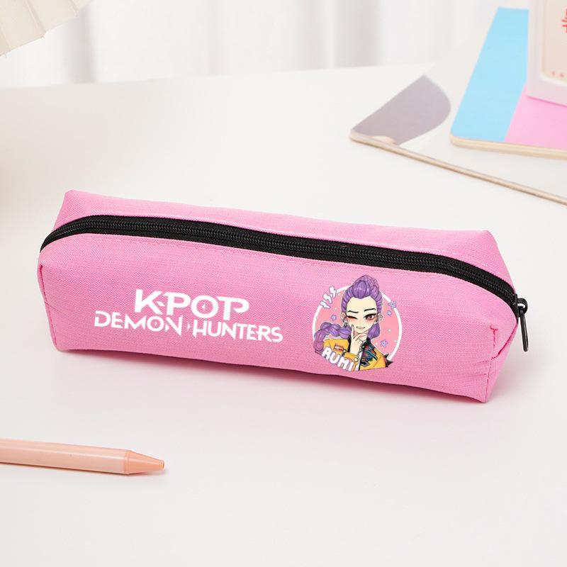 Мультянальный пенал 'Девушка-охотница на демонов K-pop' - Сумка для канцелярских принадлежностей из Оксфордской ткани для учеников начальной школы