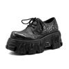 Gothic Punk Flame Embossed Platform Sneakers Unisex Chunky Low Top Shoes for Men Women