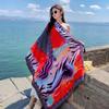 90x180cm Bikini Large Shawl Bohemian Flower Hijab Shawl New Hijab Scarf  Summer