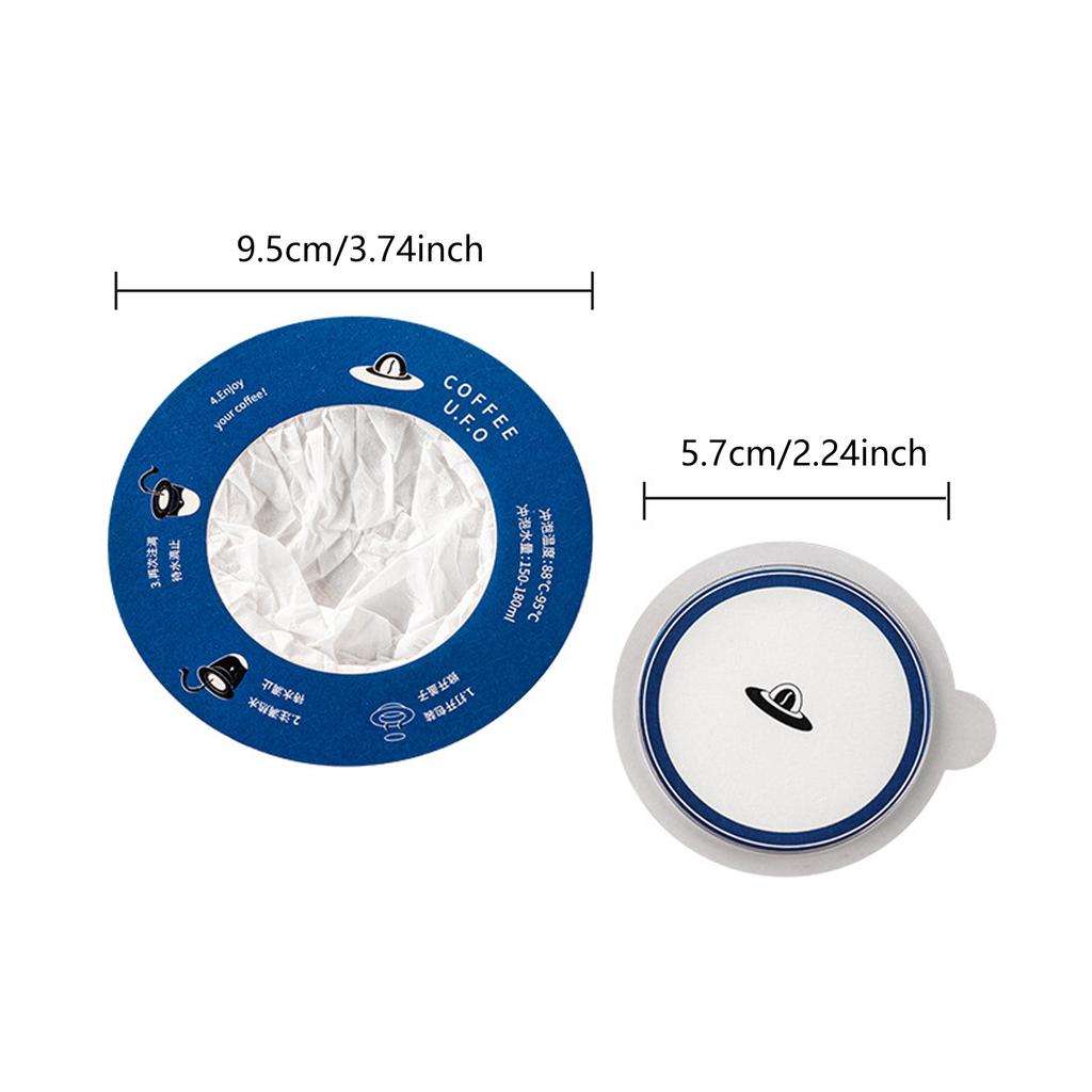 10pcs Single Use Hanging Ear Coffee Filters Flying Saucer Shaped Filter Paper Portable Coffee Brewing Accessories