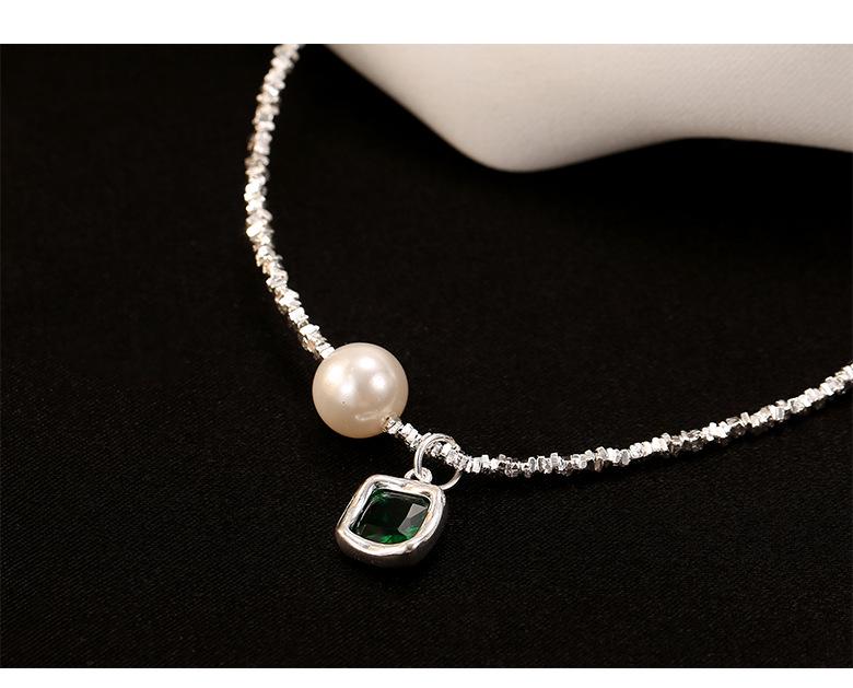 Браслет на ногу Banyan Tree S925 Серебро Роскошный Квадратный Браслет-Анклет - Высококлассные Женские Изумрудные Украшения для Ног