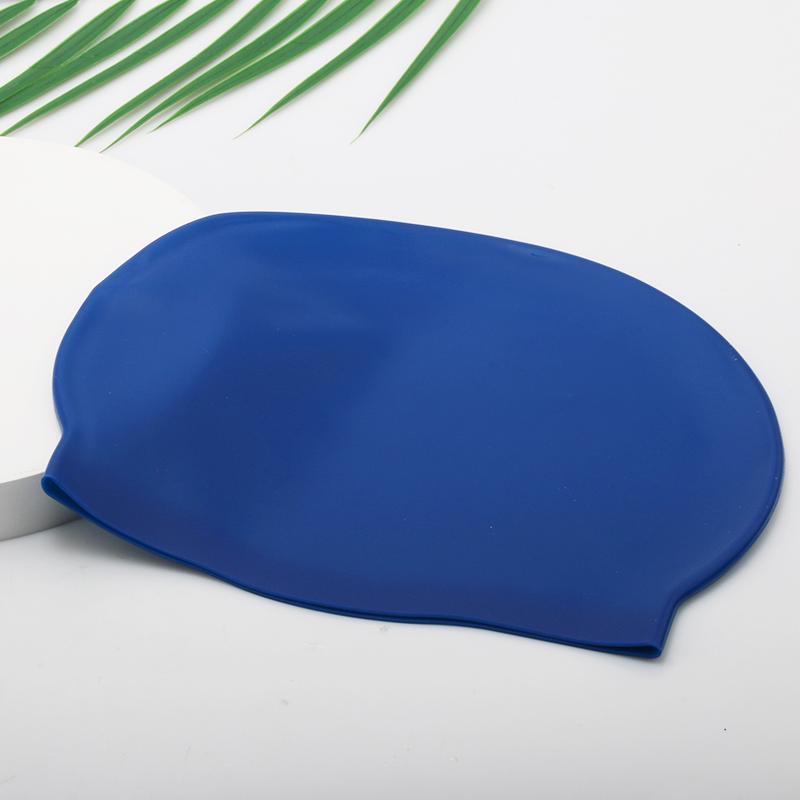 Customize Printing Funny logo Ear protection Silicone Swimming Caps for Men
