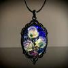 Vintage Floral Necklace Rose Flower Pattern Rope Chain Necklace New Charm Necklace