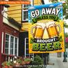 Beer Celebrating Joyful Time Single Sided Polyester , Garden Flag - Single-Sided, Polyester, Outdoor Yard Decor