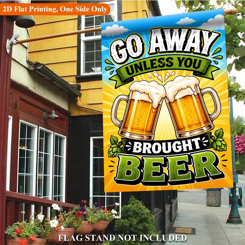 Beer Celebrating Joyful Time Single Sided Polyester , Garden Flag - Single-Sided, Polyester, Outdoor Yard Decor
