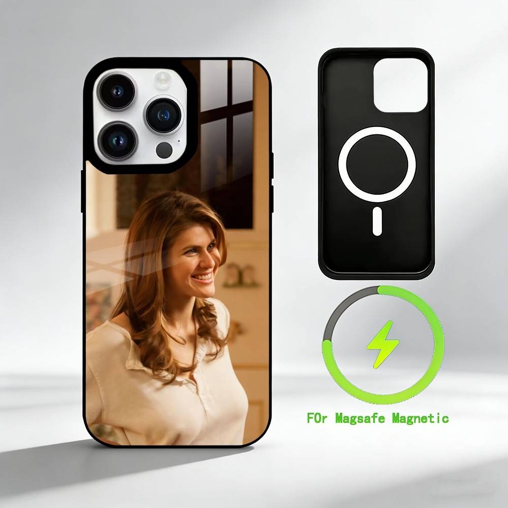A-Alexandra Daddario Phone Case For iPhone 17 16 15 14 13 12 Pro Max Plus for Mirror Wireless Magnetic Cover
