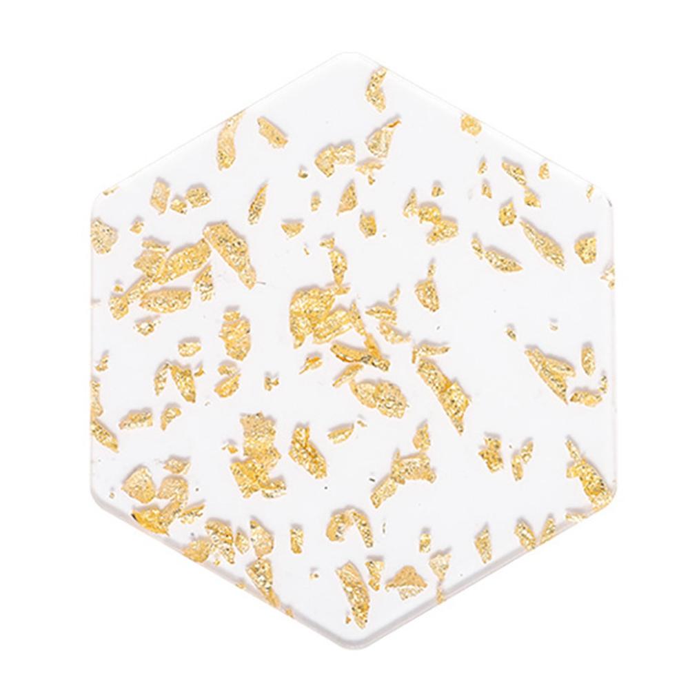 Coaster Kitchen Insulation Anti-scald Stable Anti-slip Gold Foil