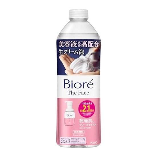 Biore Увлажняющий гель для лица, сменный блок 340 мл (примерно 2,1 использования) Пенка для умывания Без трения Содержит увлажняющие компоненты Борьба с сухостью