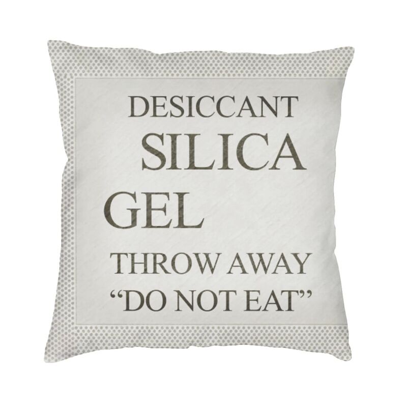 Silica Gel Packet Pillow Case xcm Decor Home Cute Do Not Eat Packet Cushions for Sofa Square Pillowcase