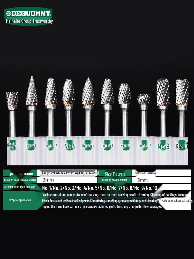 Mei NIT Tungsten Carbide Ball Head Rotary File Milling Cutter Grinder for Metal Chamfering