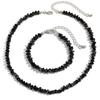Salircon Exquisite Y2K Irregular Crystal Necklace Bracelet Set Women Trendy Charm Adjustable Clavicle Chain Wedding Jewelry Gift