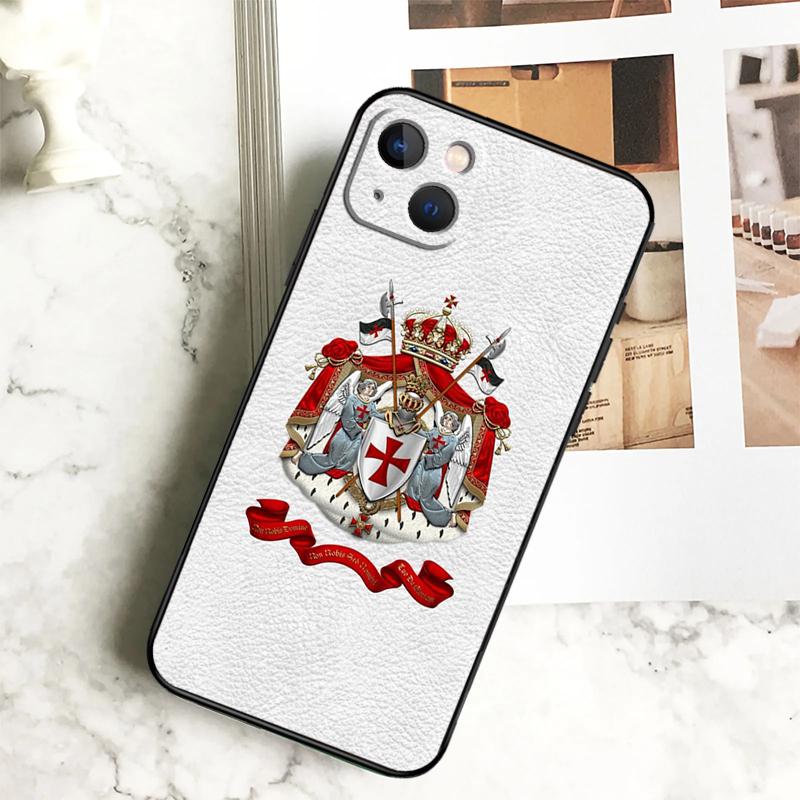 Чехол для телефона с гербом тамплиеров для iPhone 17 16 15 13 12 11 14 Pro Max Plus 12 13 Mini 16e 17 Air Cover Coque