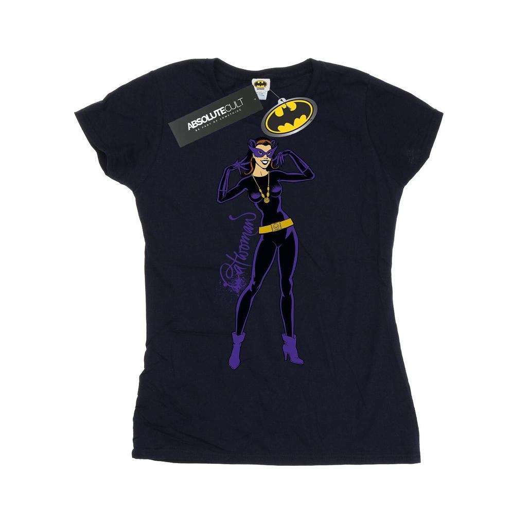 DC Comics Womens/Ladies Catwoman Happy Pose Cotton T-Shirt