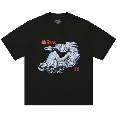 Футболка Great Wall Of Tri-Na черная унисекс-топы P27TS073