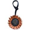 Дизайнерский оригинальный брелок для ключей из кожи ручной работы в виде подсолнуха, персонализированный подарок, ниша для ключей от машины