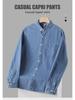 Мужская джинсовая рубашка с длинным рукавом в японском стиле в стиле ретро: 2024 Осень/Зима Модная Свободная Повседневная Куртка Для Пар
