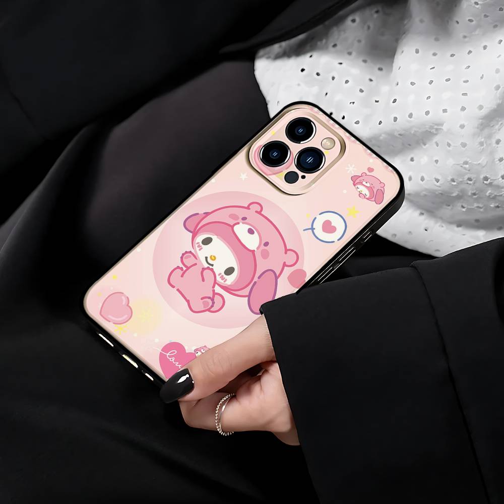 Милый Мультяшный Чехол-Телефон M-Melody Для IPhone 17 15 Pro Max 14 Pro 12 11 13 Mini X XR XS 16 Plus SE Задняя Крышка