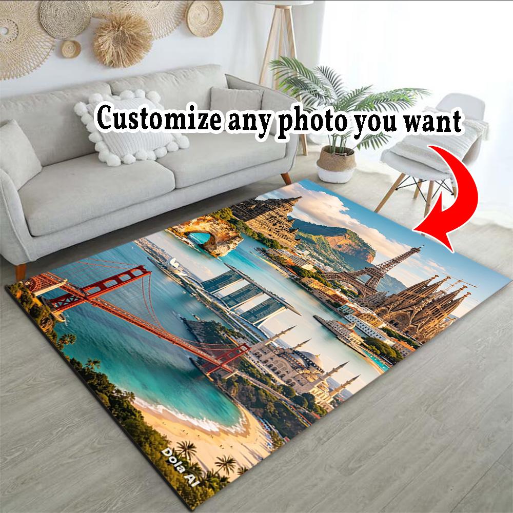 Customize Photo Customizable photos Floor Mat Design for Decorate room Entryway Dining Room Hallway Antislip Carpet Office home decor