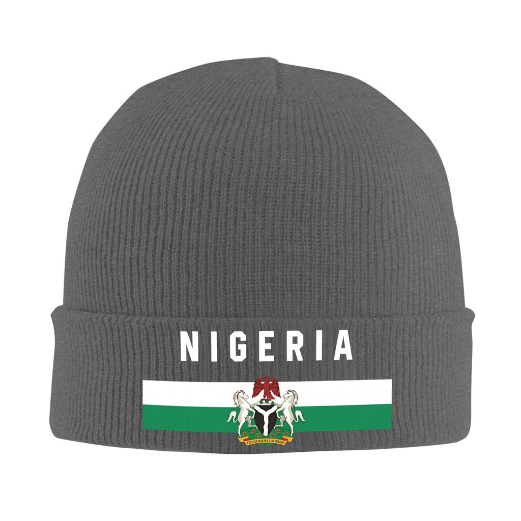 Nigeria Flag And Coat Of Arms Beanie For Men Women Winter Knitted Skull Cap