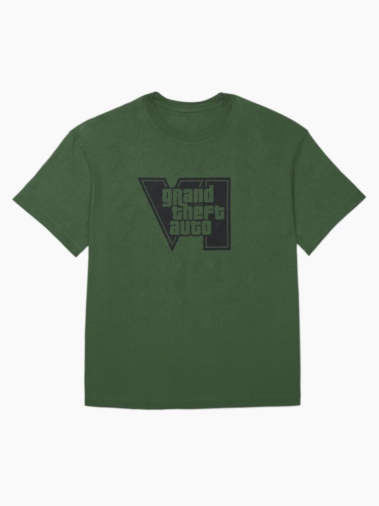 Grand Theft Auto GTA 6 Grand Theft Auto 6 Vice City Logo Black Oversized T-Shirt