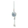 Transparent Car Hanging Ornament Crystal Flower Bellflower Flower Car Ornament  Wrist Strap
