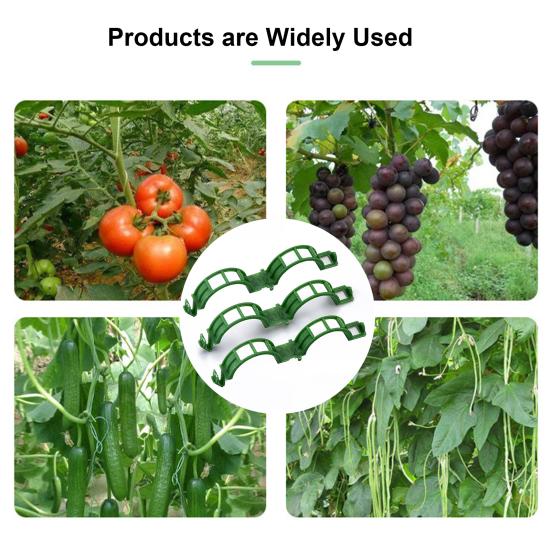 50/100 шт. зажимы для растений, простые в использовании пластиковые зажимы для поддержки растений, прозрачные зажимы для томатов, полый дизайн, зажим для поддержки стебля