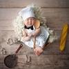 Newborn Baby Photography Outfit - Chef Hat Style Prop for Artistic Photos