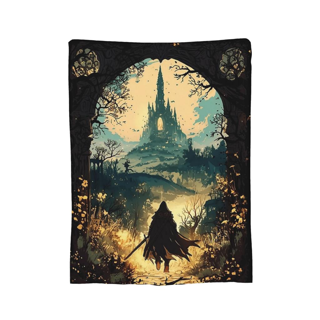 Bloodborne Video Game Blankets Velvet Summer Breathable Warm Throw Blanket for Sofa Car Bedding Throws