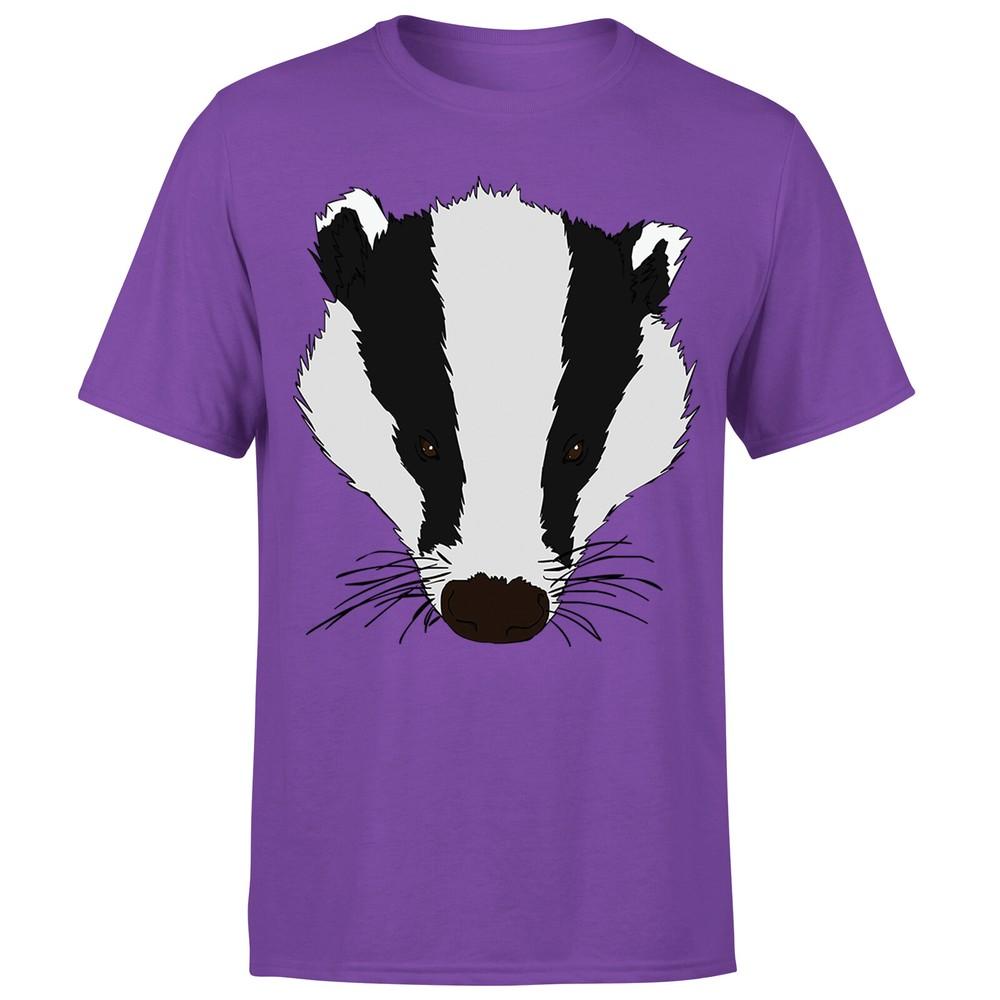 Badger Animal Face Ani Mates Unisexs Funny Novelty TShirt OrP1A2