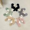 Fashion Women Fuzzy Slippers Cross Band Soft Plush Cozy House Shoes Furry Open Toe Indoor Outdoor Warm Anti Skid Leisure Ladies Slippers