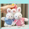 Keychain Rabbit Plush Toy Cute Stuffed Animal Doll Kids Birthday Gift Keyring